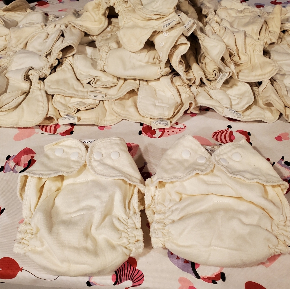 Lot of 18 Esembly Organic Cloth Diapers Inners-EUC